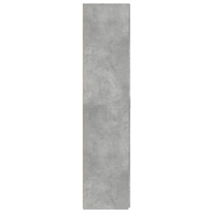 Hoge kast 80x42,5x185 cm bewerkt hout betongrijs