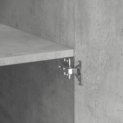 Hoge kast 80x42,5x185 cm bewerkt hout betongrijs