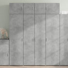 Hoge kast 80x42,5x185 cm bewerkt hout betongrijs