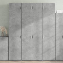 Hoge kast 80x42,5x185 cm bewerkt hout betongrijs