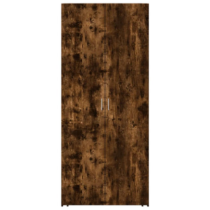 Hoge kast 80x42,5x185 cm bewerkt hout gerookt eikenkleurig