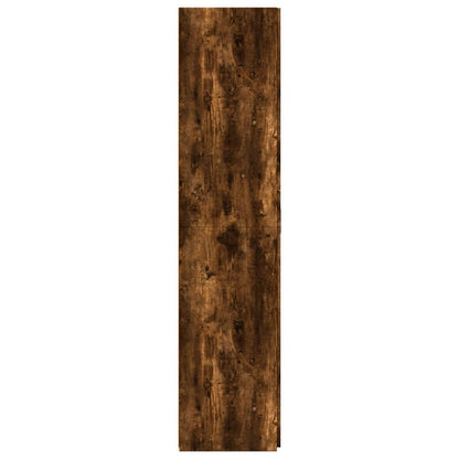 Hoge kast 80x42,5x185 cm bewerkt hout gerookt eikenkleurig