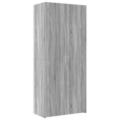 Hoge kast 80x42,5x185 cm bewerkt hout grijs sonoma eikenkleurig