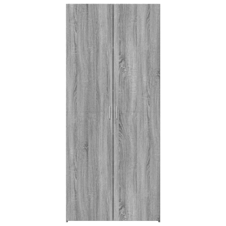Hoge kast 80x42,5x185 cm bewerkt hout grijs sonoma eikenkleurig
