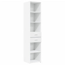 Hoge kast 40x42,5x185 cm bewerkt hout wit