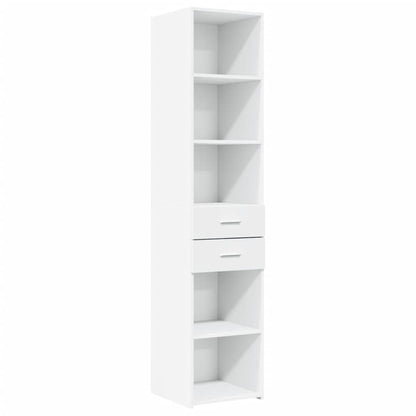 Hoge kast 40x42,5x185 cm bewerkt hout wit