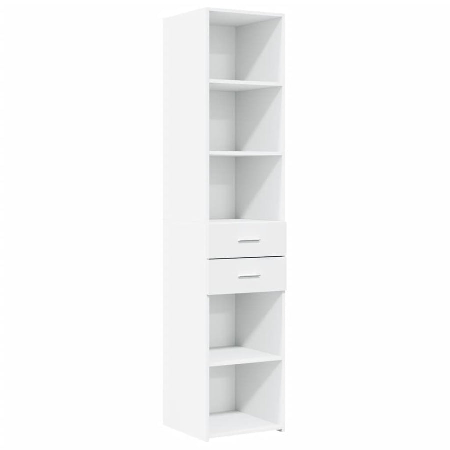 Hoge kast 40x42,5x185 cm bewerkt hout wit