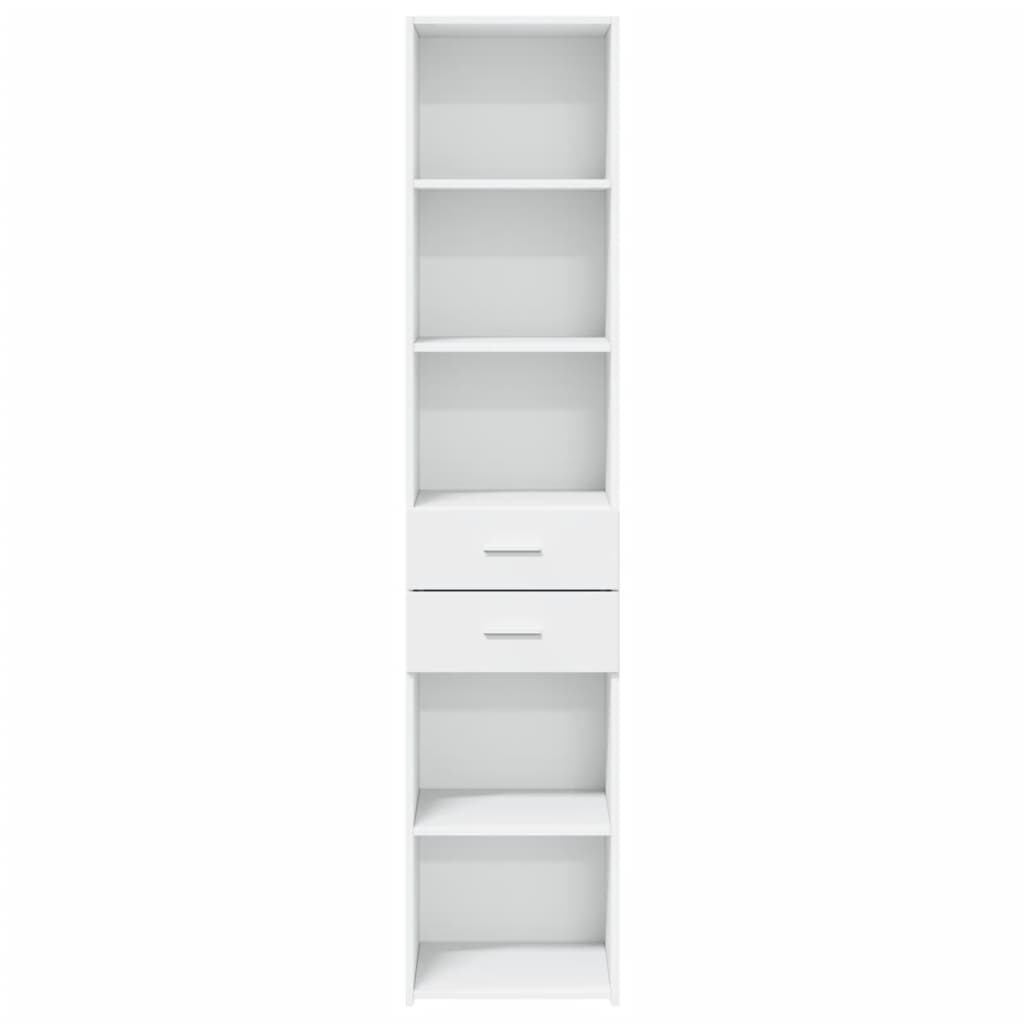 Hoge kast 40x42,5x185 cm bewerkt hout wit