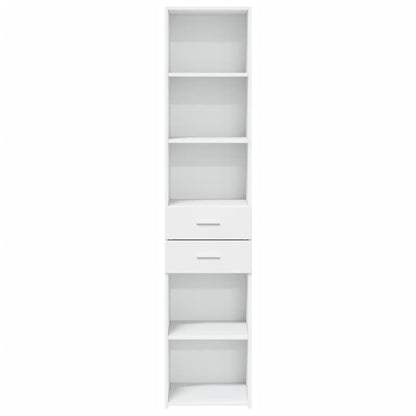 Hoge kast 40x42,5x185 cm bewerkt hout wit