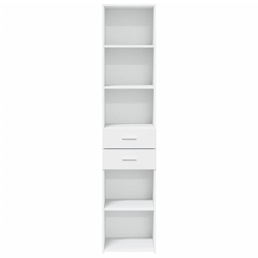 Hoge kast 40x42,5x185 cm bewerkt hout wit