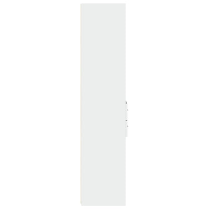 Hoge kast 40x42,5x185 cm bewerkt hout wit