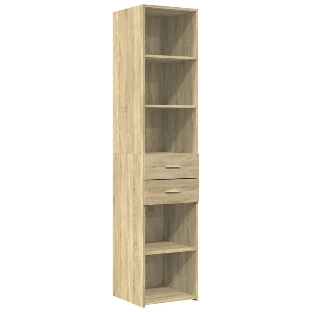 Hoge kast 40x42,5x185 cm bewerkt hout sonoma eikenkleurig