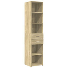 Hoge kast 40x42,5x185 cm bewerkt hout sonoma eikenkleurig