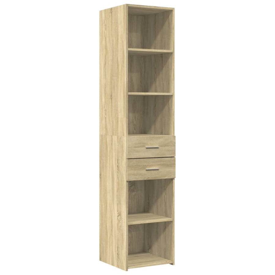 Hoge kast 40x42,5x185 cm bewerkt hout sonoma eikenkleurig