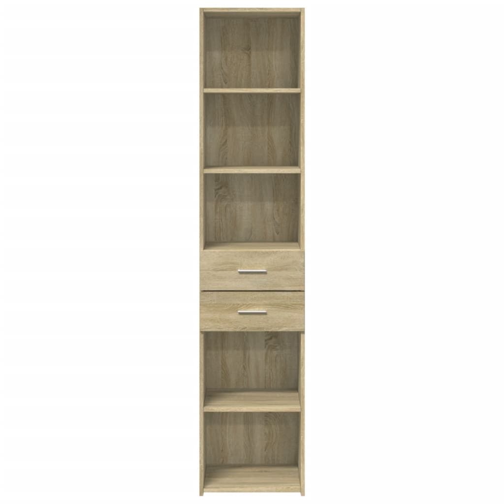 Hoge kast 40x42,5x185 cm bewerkt hout sonoma eikenkleurig