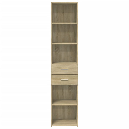 Hoge kast 40x42,5x185 cm bewerkt hout sonoma eikenkleurig