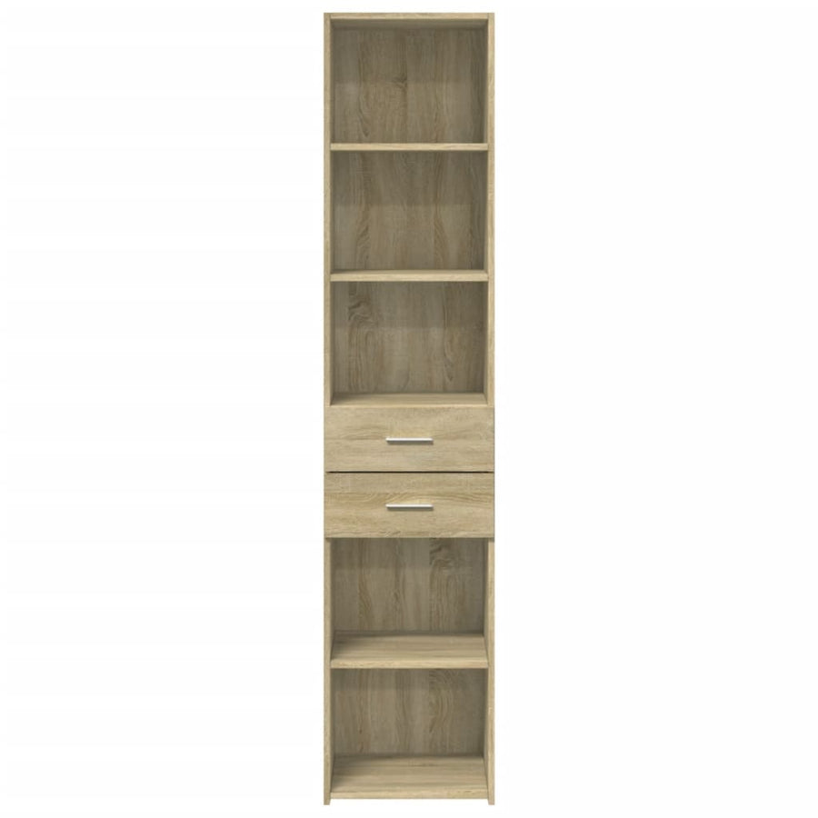 Hoge kast 40x42,5x185 cm bewerkt hout sonoma eikenkleurig