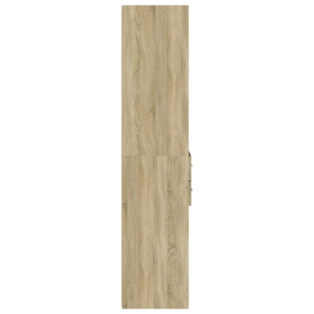 Hoge kast 40x42,5x185 cm bewerkt hout sonoma eikenkleurig