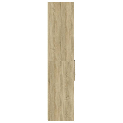 Hoge kast 40x42,5x185 cm bewerkt hout sonoma eikenkleurig