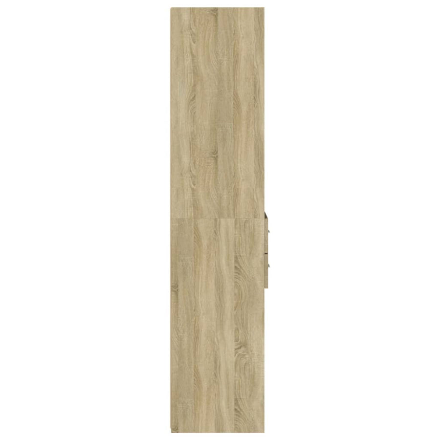 Hoge kast 40x42,5x185 cm bewerkt hout sonoma eikenkleurig