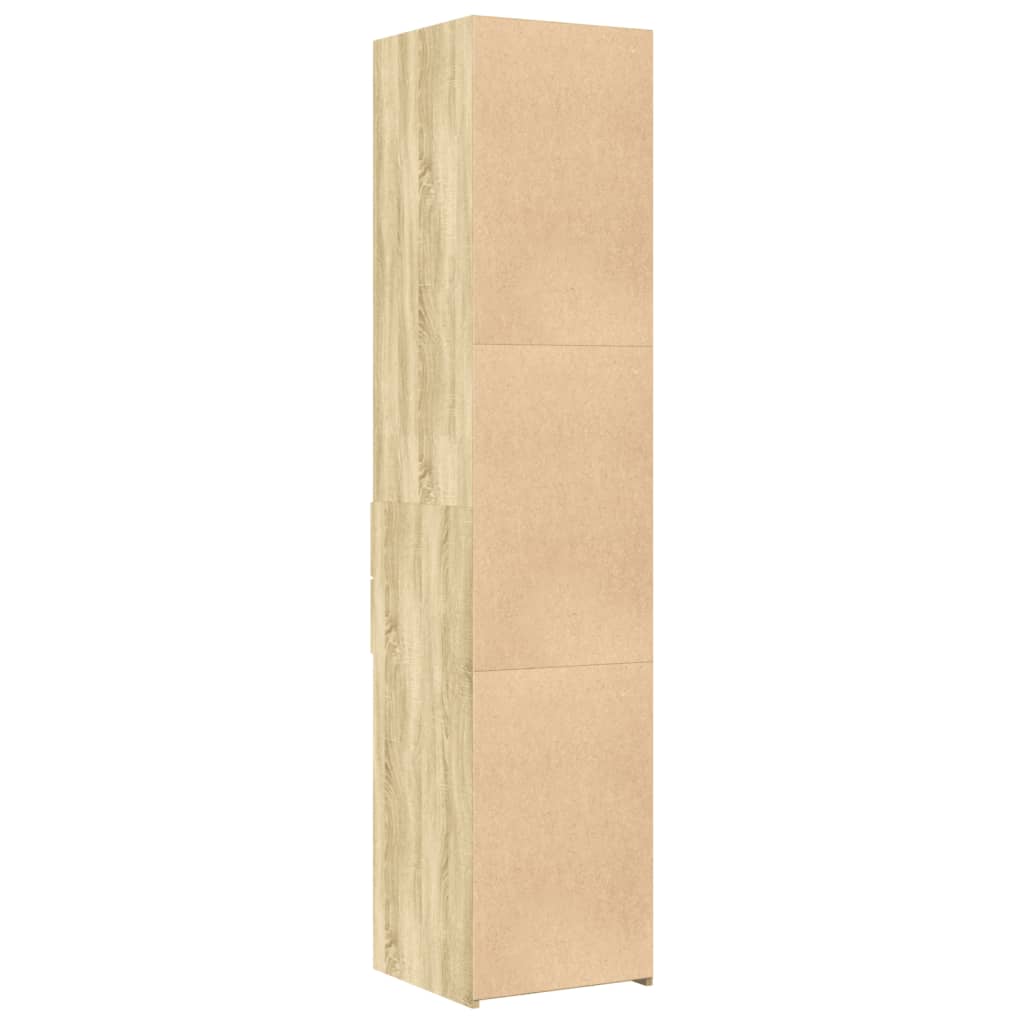 Hoge kast 40x42,5x185 cm bewerkt hout sonoma eikenkleurig