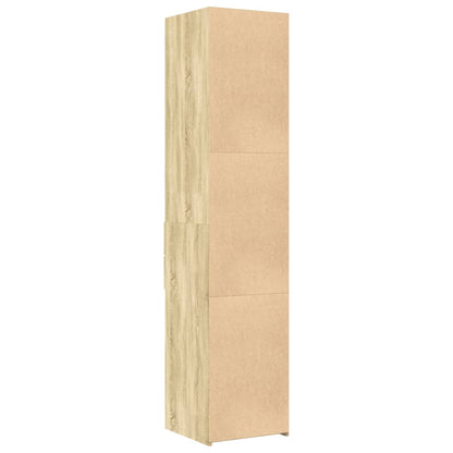 Hoge kast 40x42,5x185 cm bewerkt hout sonoma eikenkleurig