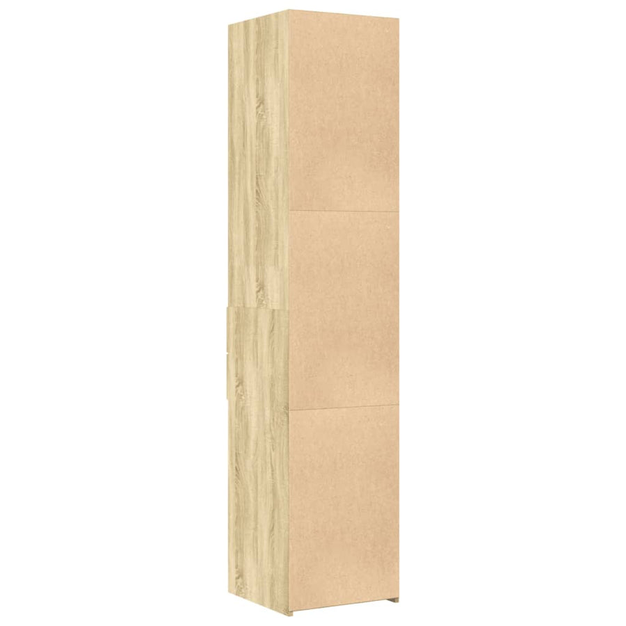 Hoge kast 40x42,5x185 cm bewerkt hout sonoma eikenkleurig