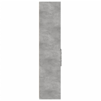 Hoge kast 40x42,5x185 cm bewerkt hout betongrijs
