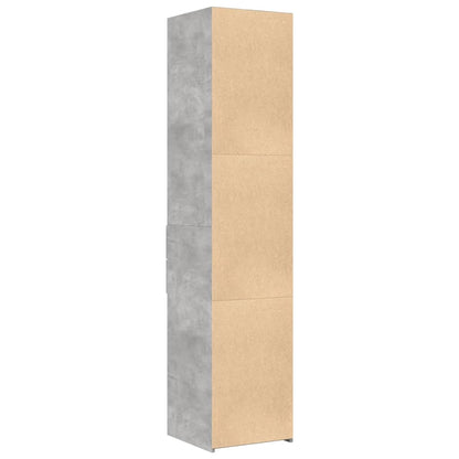 Hoge kast 40x42,5x185 cm bewerkt hout betongrijs
