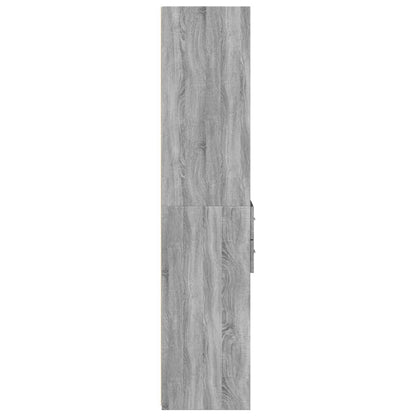Hoge kast 40x42,5x185 cm bewerkt hout grijs sonoma eikenkleur