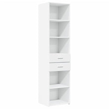 Hoge kast 45x42,5x185 cm bewerkt hout wit