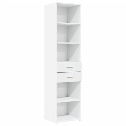 Hoge kast 45x42,5x185 cm bewerkt hout wit