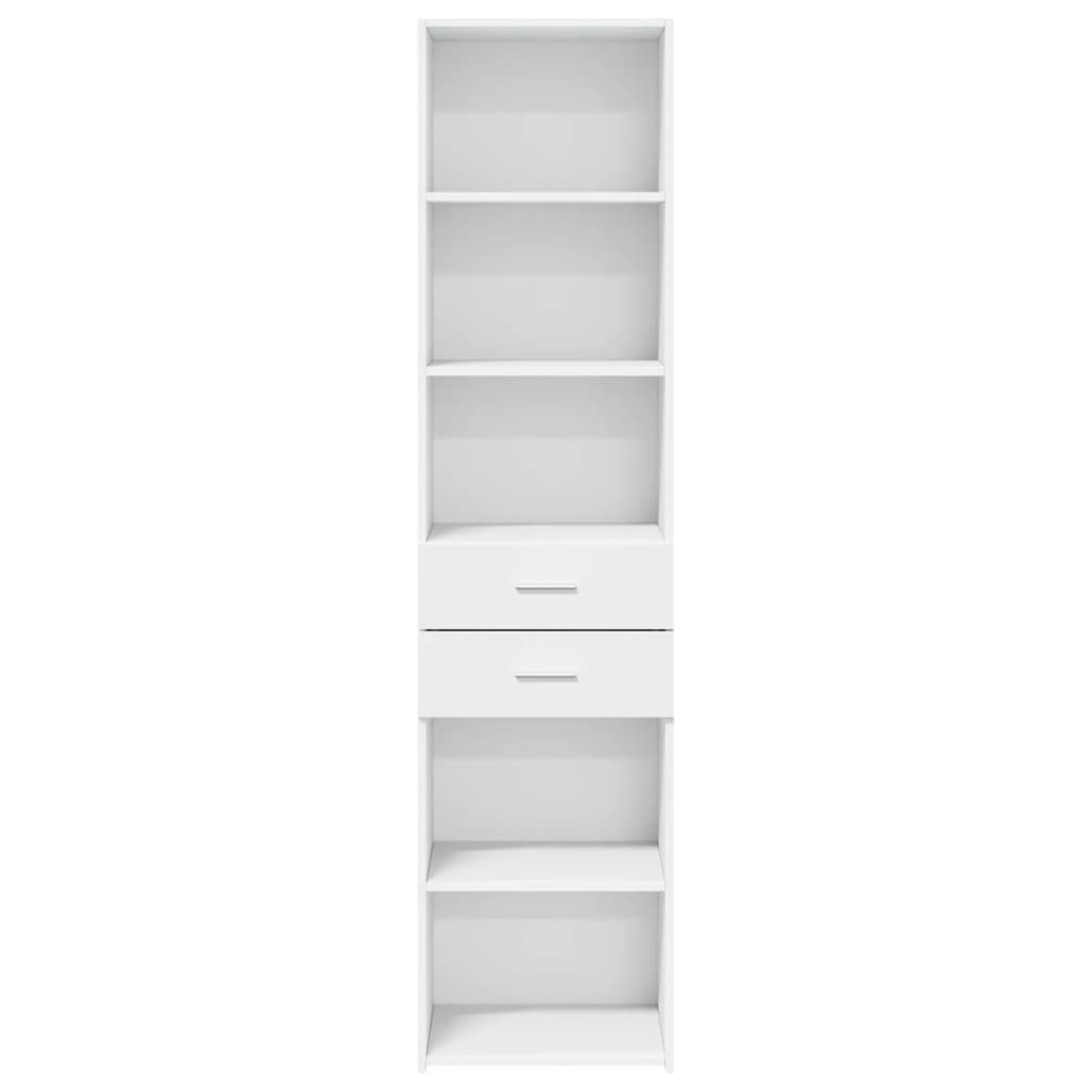 Hoge kast 45x42,5x185 cm bewerkt hout wit