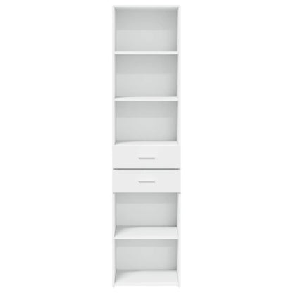 Hoge kast 45x42,5x185 cm bewerkt hout wit