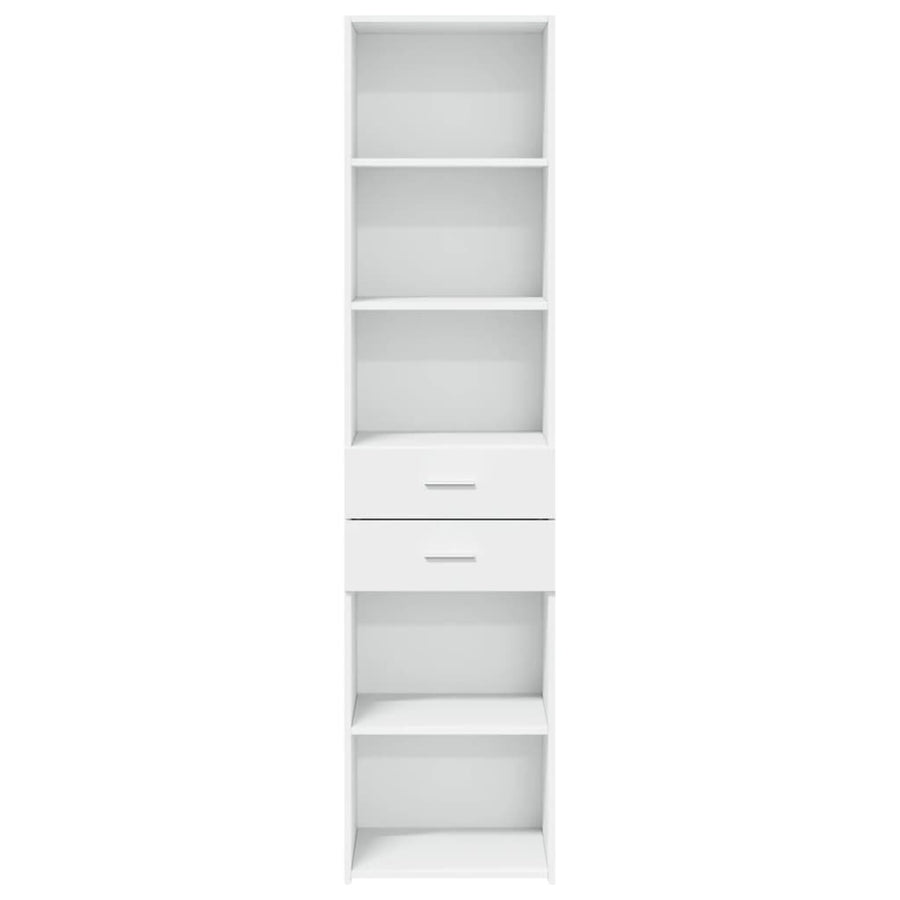 Hoge kast 45x42,5x185 cm bewerkt hout wit