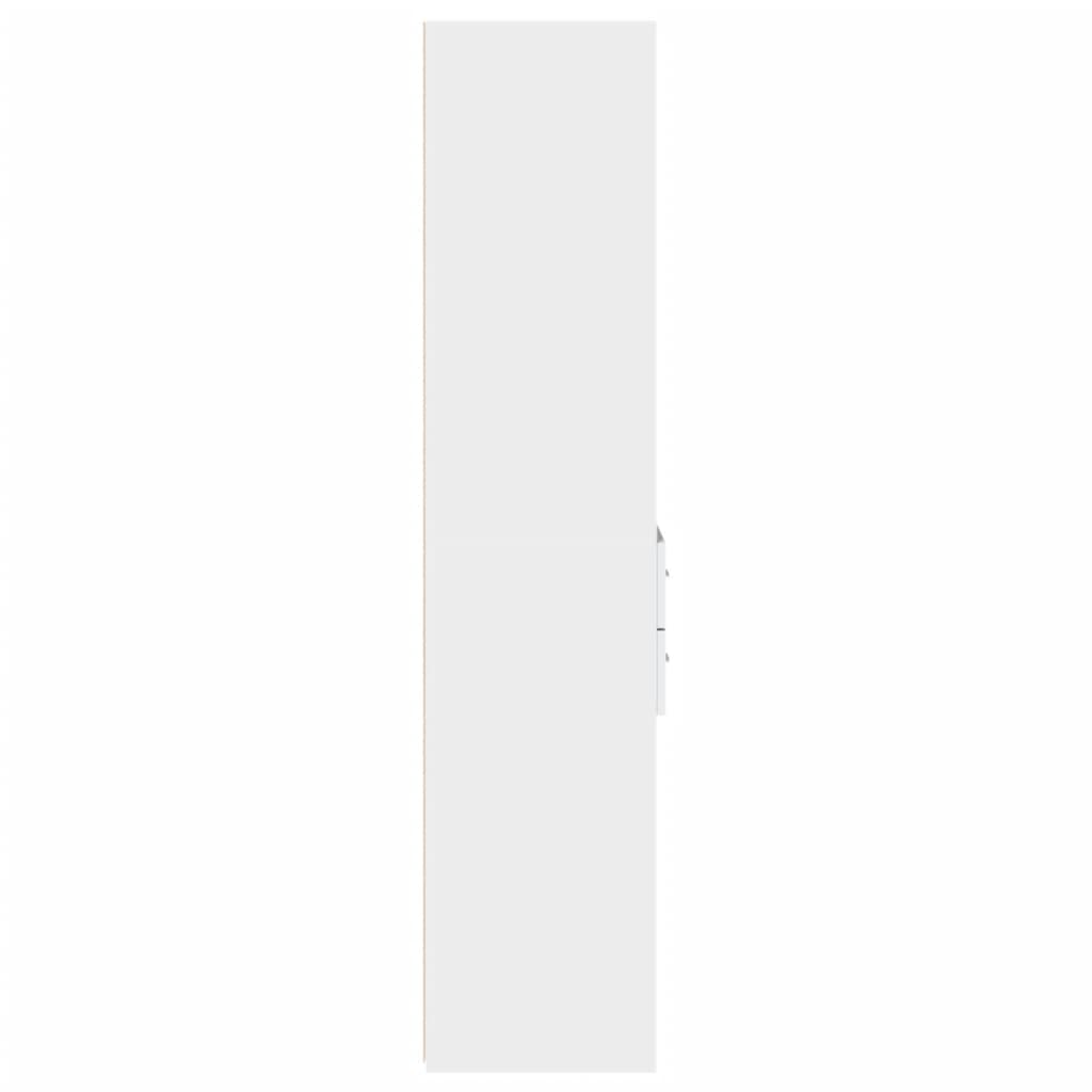 Hoge kast 45x42,5x185 cm bewerkt hout wit