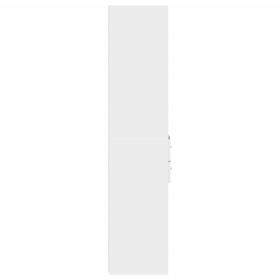Hoge kast 45x42,5x185 cm bewerkt hout wit