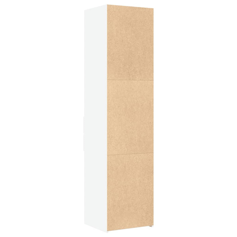 Hoge kast 45x42,5x185 cm bewerkt hout wit