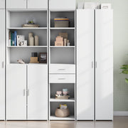 Hoge kast 45x42,5x185 cm wit bewerkt hout