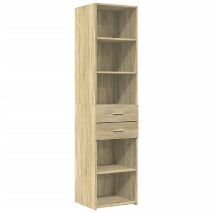 Hoge kast 45x42,5x185 cm bewerkt hout sonoma eikenkleurig