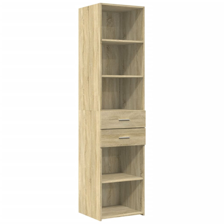 Hoge kast 45x42,5x185 cm bewerkt hout sonoma eikenkleurig