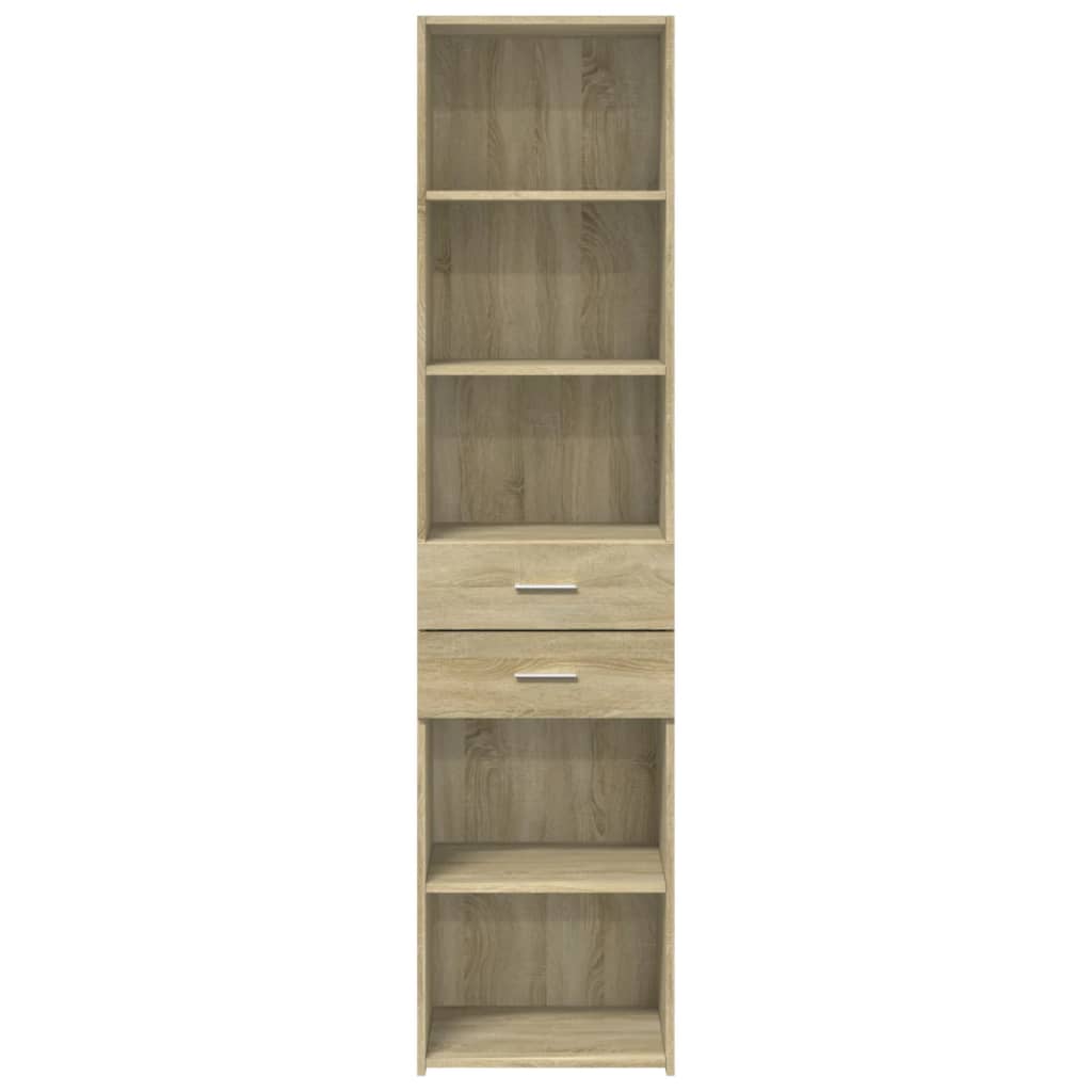 Hoge kast 45x42,5x185 cm bewerkt hout sonoma eikenkleurig