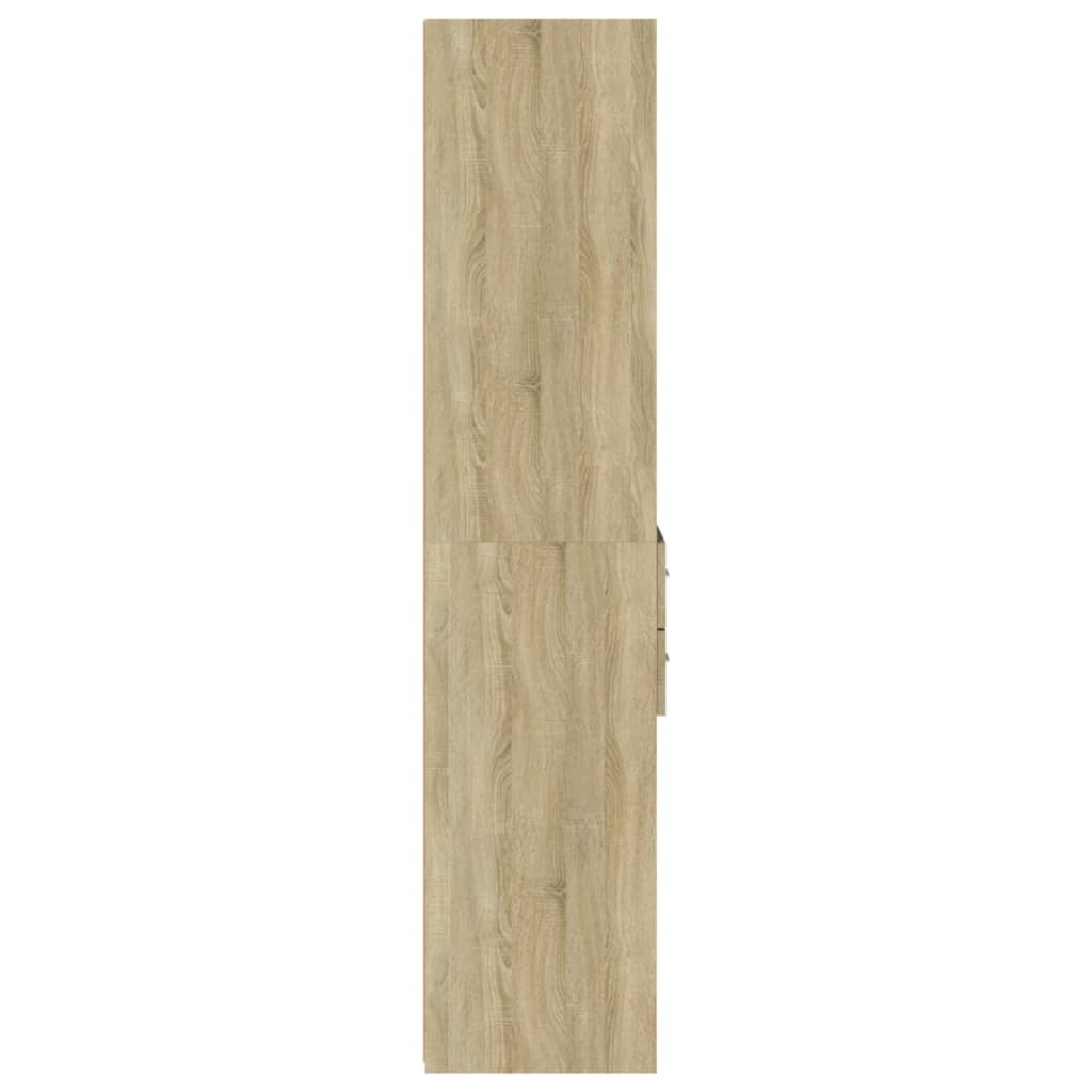 Hoge kast 45x42,5x185 cm bewerkt hout sonoma eikenkleurig