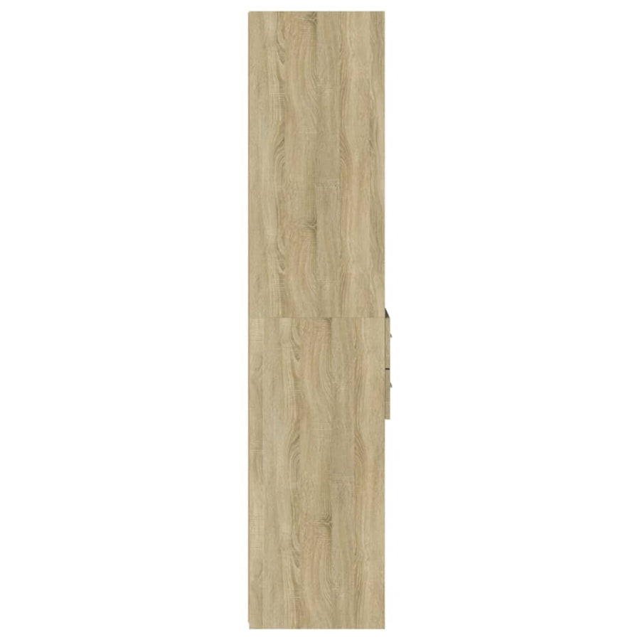 Hoge kast 45x42,5x185 cm bewerkt hout sonoma eikenkleurig