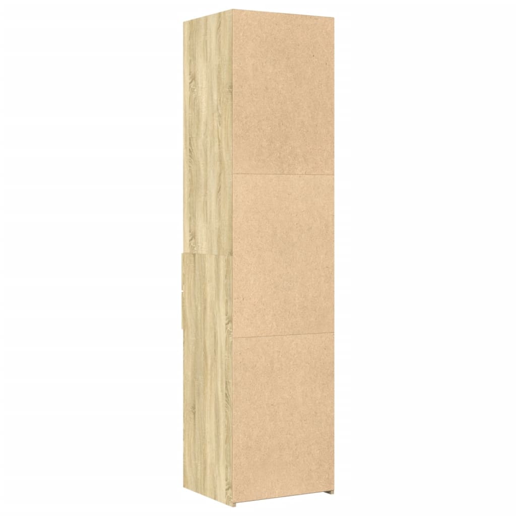 Hoge kast 45x42,5x185 cm bewerkt hout sonoma eikenkleurig