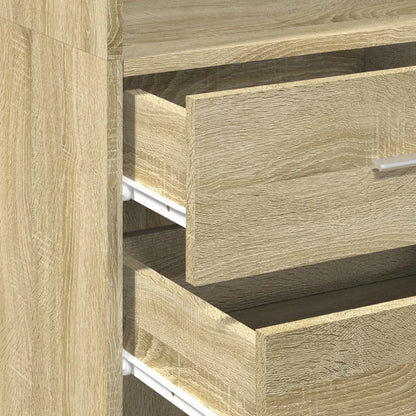 Hoge kast 45x42,5x185 cm bewerkt hout sonoma eikenkleurig