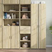 Hoge kast 45x42,5x185 cm bewerkt hout sonoma eiken