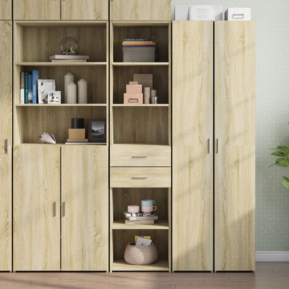 Hoge kast 45x42,5x185 cm bewerkt hout sonoma eikenkleurig