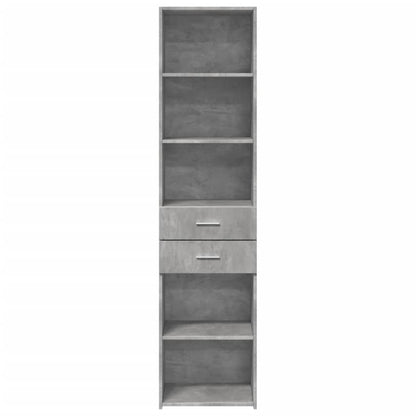 Hoge kast 45x42,5x185 cm bewerkt hout betongrijs