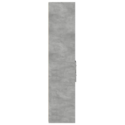 Hoge kast 45x42,5x185 cm bewerkt hout betongrijs